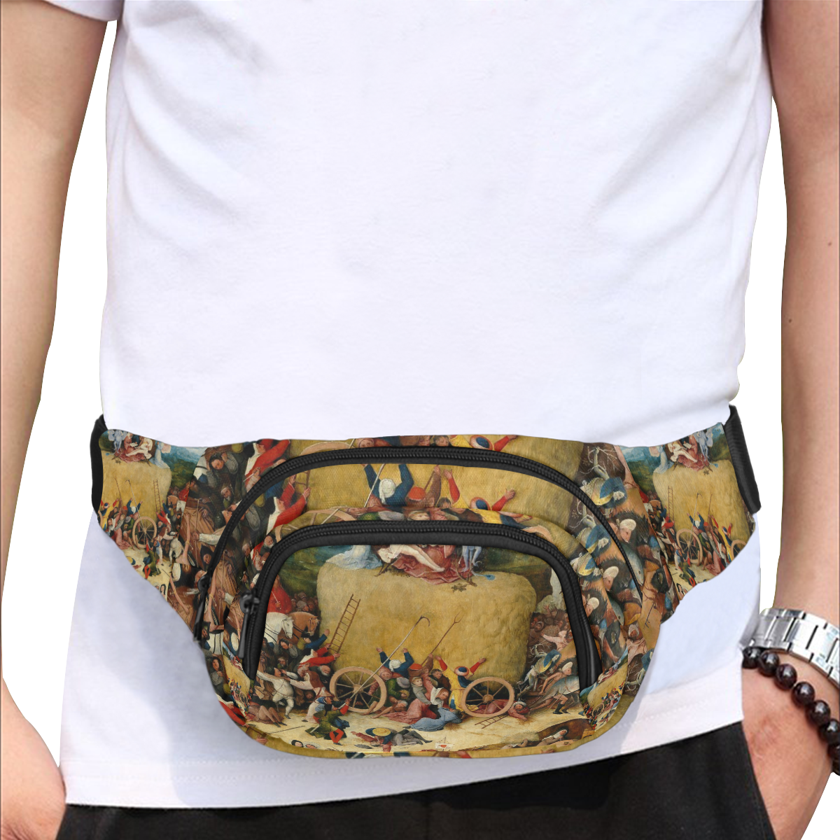 Hieronymus Bosch-The Haywain Triptych 2 Fanny Pack/Small (Model 1677)