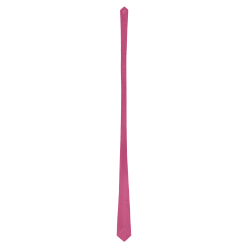 Color Solid Pink Peacock Classic Necktie (Two Sides)