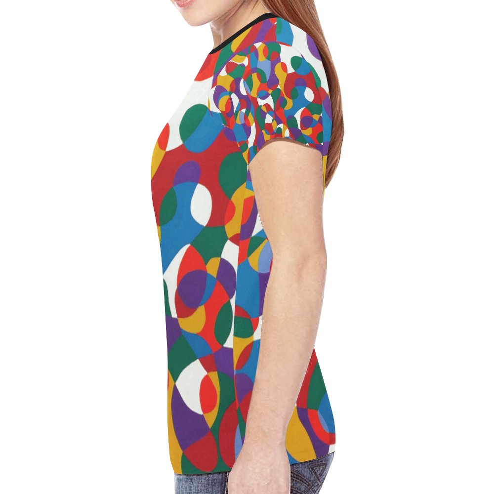 Michelle New All Over Print T-shirt for Women (Model T45)