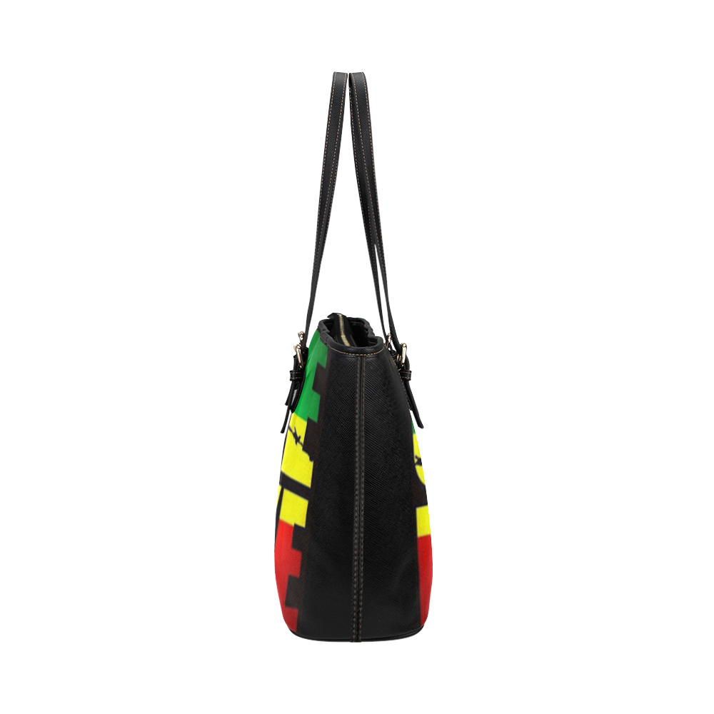 RASTA ONE LOVE CITY Leather Tote Bag/Small (Model 1651)