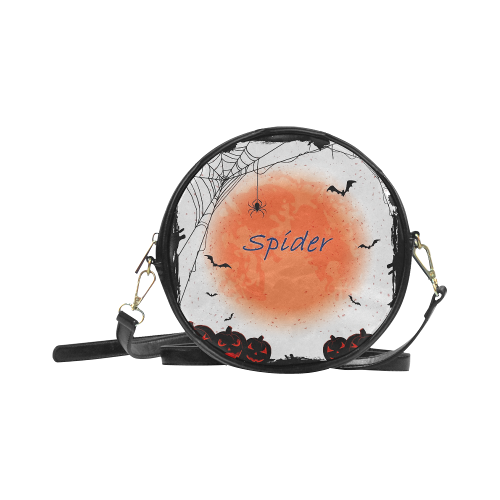 Night of fear Spiders Round Sling Bag (Model 1647)