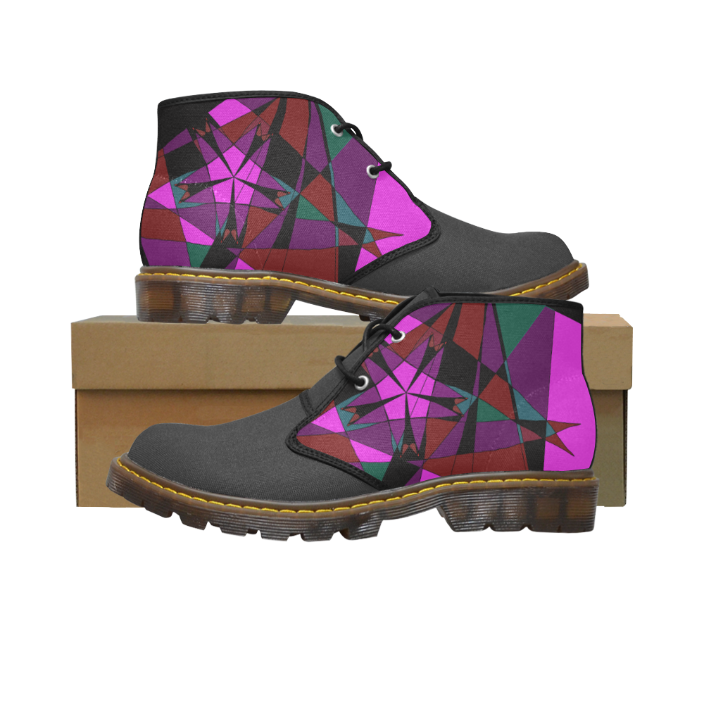 Abstract #13 2020 Women's Canvas Chukka Boots (Model 2402-1)