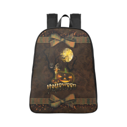 Halloween pumpkin Fabric School Backpack (Model 1682) (Large)