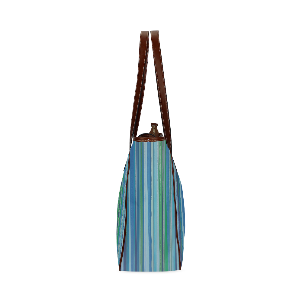 painted stripe Classic Tote Bag (Model 1644)