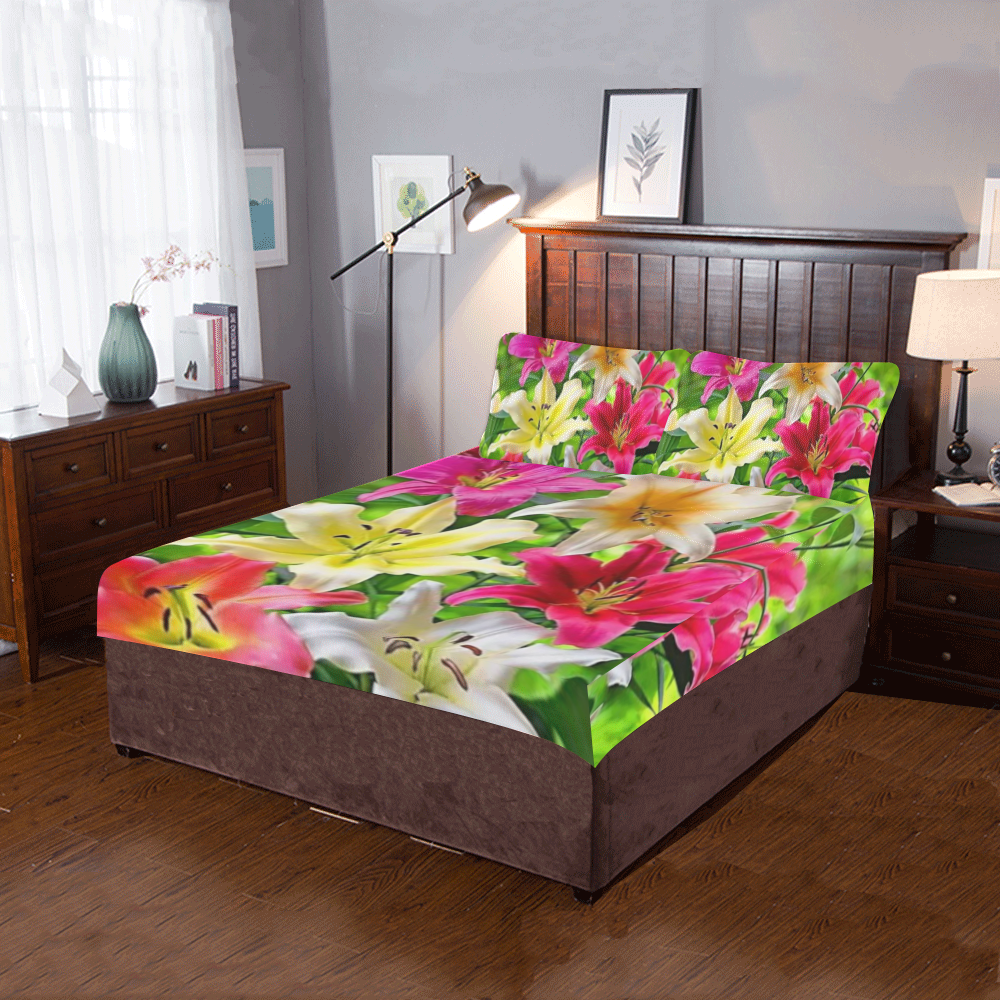 Real flowers 3-Piece Bedding Set