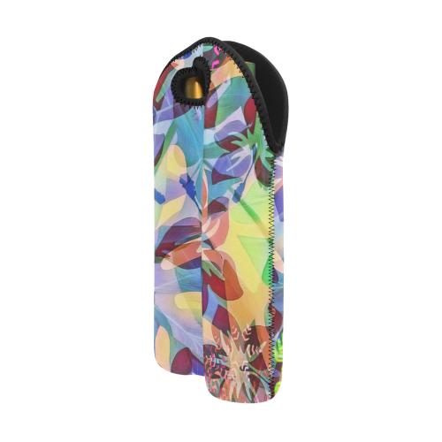 trendy floral mix 818A by JamColors 2-Bottle Neoprene Wine Bag