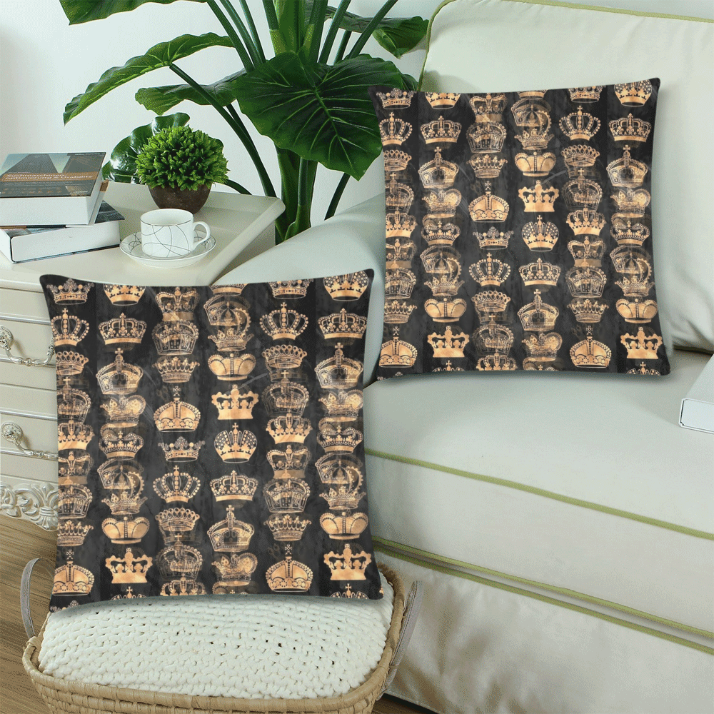 Royal Krone by Artdream Custom Zippered Pillow Cases 18"x 18" (Twin Sides) (Set of 2)