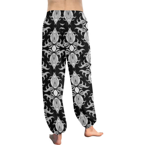 Monotone Floral Women's All Over Print Harem Pants (Model L18)