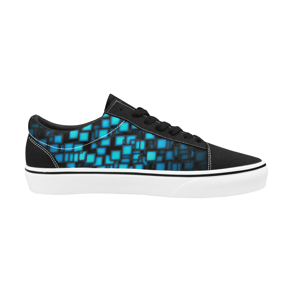 skate pixel Women's Low Top Skateboarding Shoes (Model E001-2)