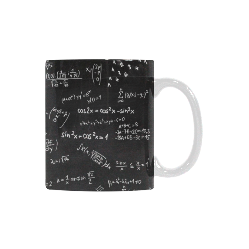 Mathematics Formulas Equations Numbers White Mug(11OZ)