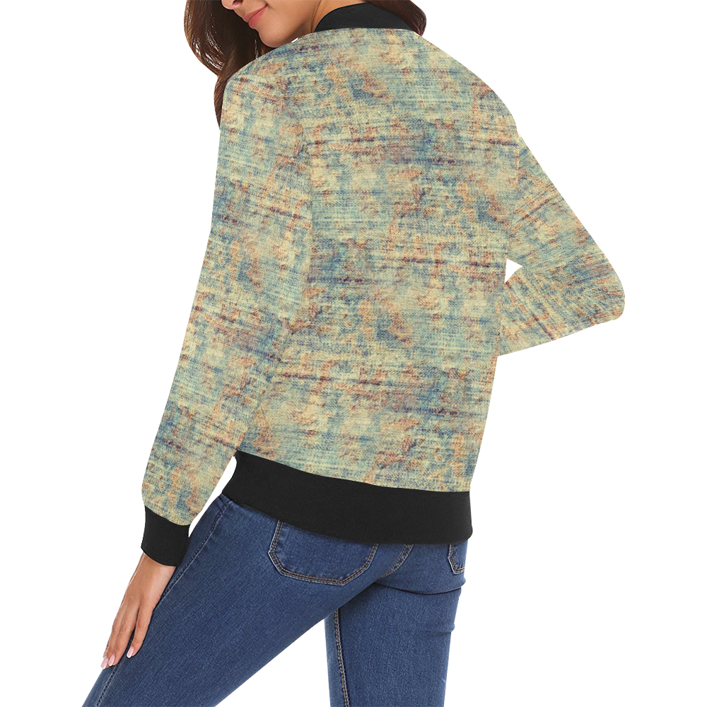 Cord Pattern by K.Merske All Over Print Bomber Jacket for Women (Model H19)