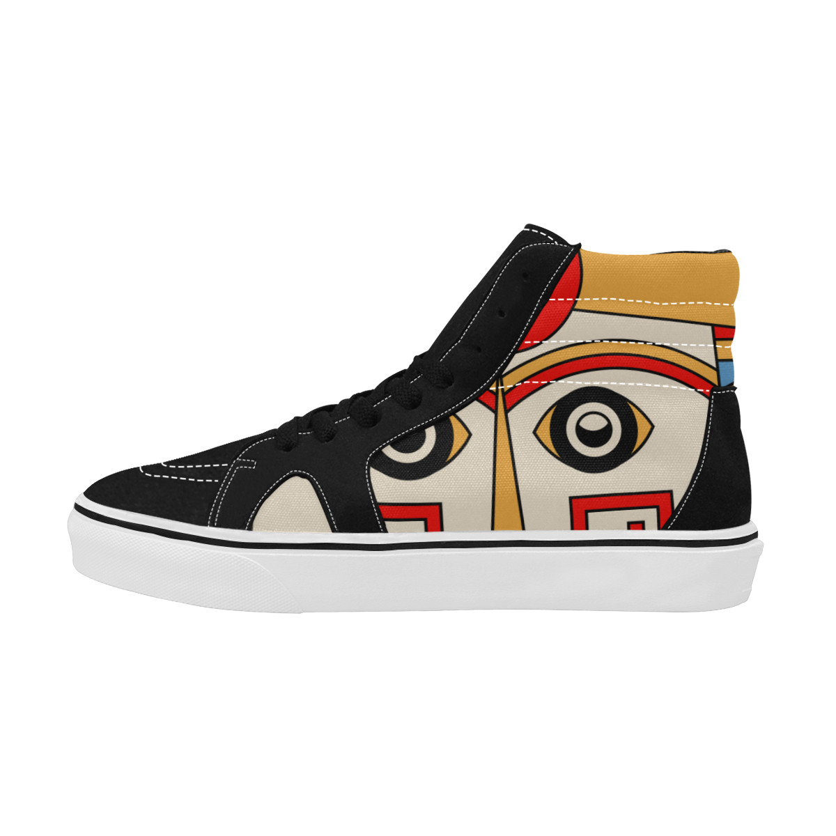 Aztec Religion Tribal Men's High Top Skateboarding Shoes (Model E001-1)