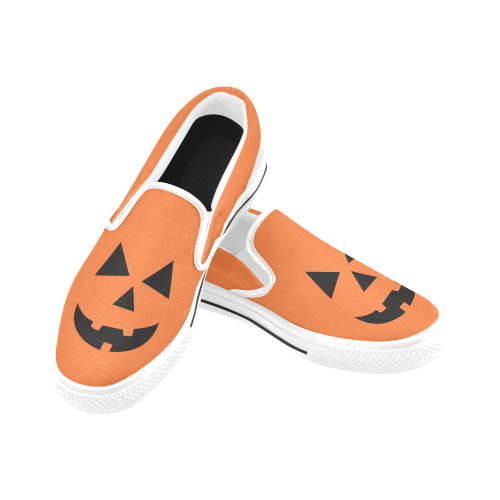 Cara-Halloween Women's Unusual Slip-on Canvas Shoes (Model 019)