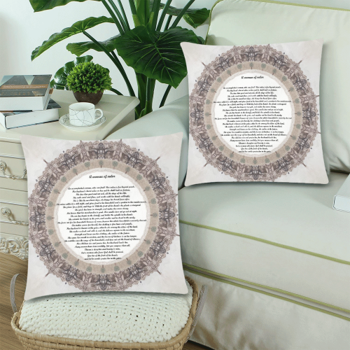 a woman of valor-17x17-7 Custom Zippered Pillow Cases 18"x 18" (Twin Sides) (Set of 2)
