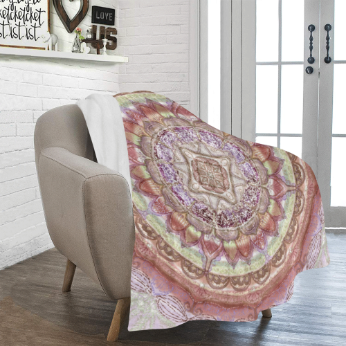 delicate silk mandala 7 Ultra-Soft Micro Fleece Blanket 50"x60"