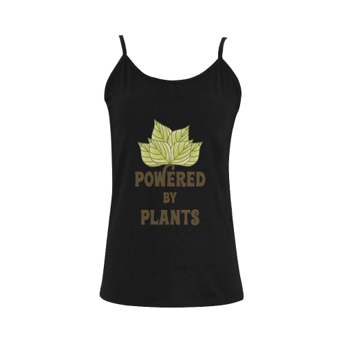 Powered by Plants (vegan) Women's Spaghetti Top (USA Size) (Model T34)