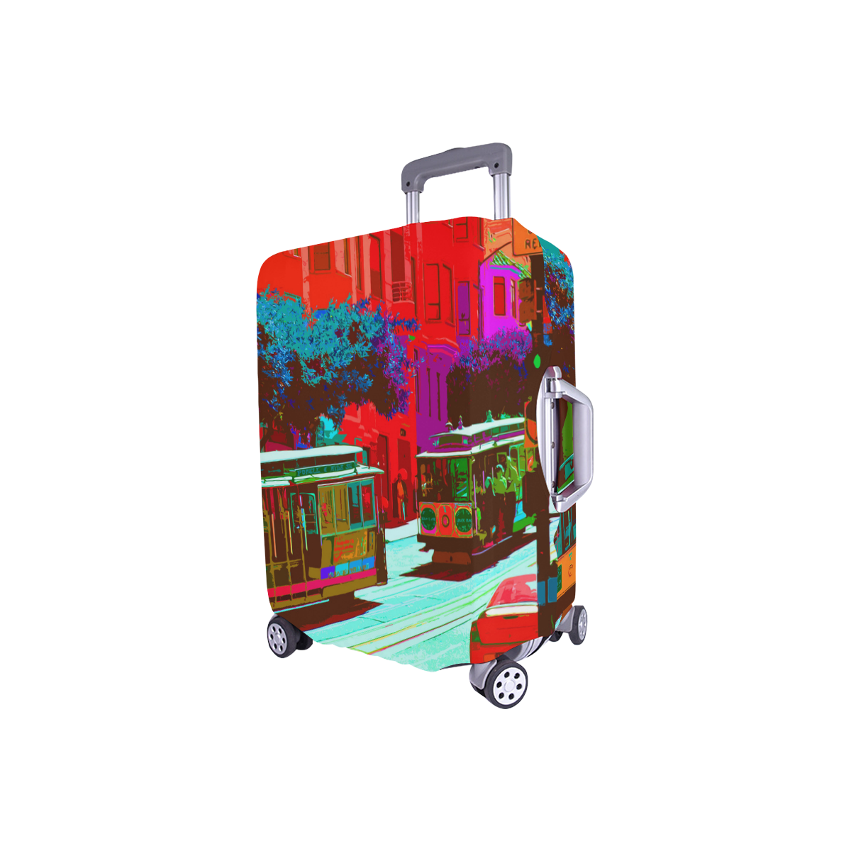 SanFrancisco_20170106_by_JAMColors Luggage Cover/Small 18"-21"