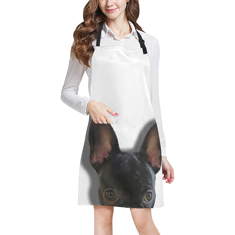 Peak A Boo Frenchie All Over Print Apron