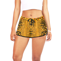 yellow bubble Women's All Over Print Relaxed Shorts (Model L19)