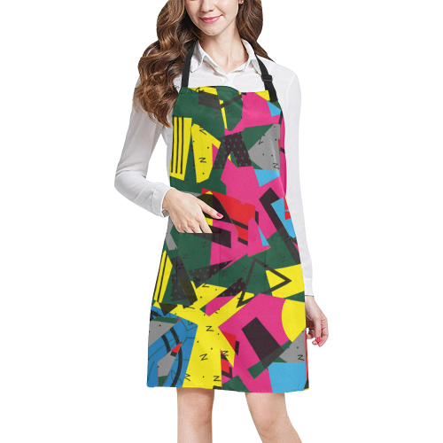 Crolorful shapes All Over Print Apron