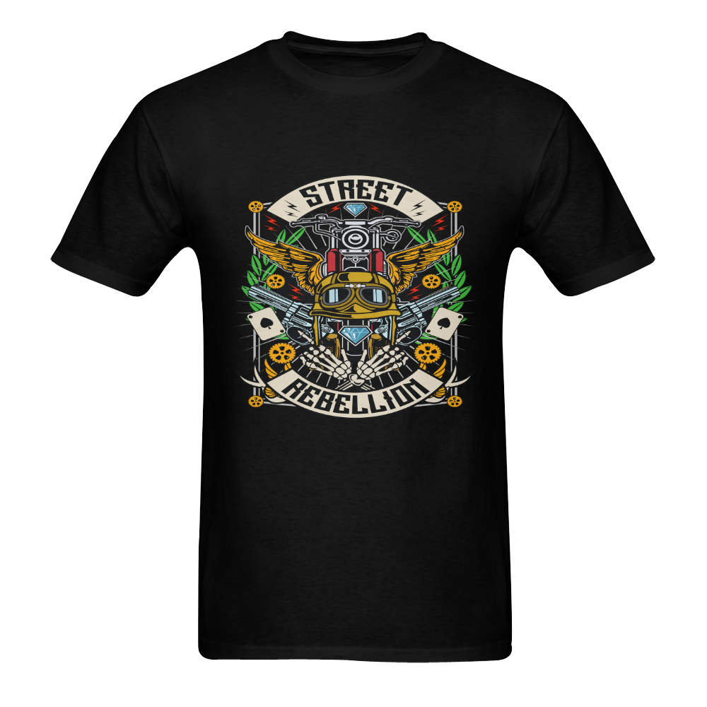 Street Rebellion Modern 2 Black Men's T-shirt in USA Size (Front Printing Only) (Model T02)