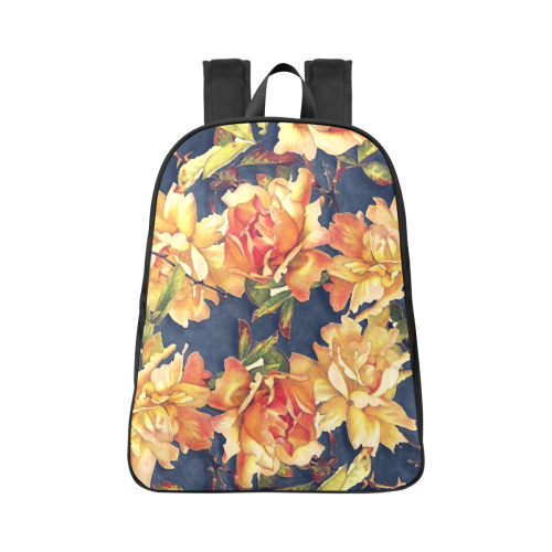 flowers #flowers #pattern #flora Fabric School Backpack (Model 1682) (Large)