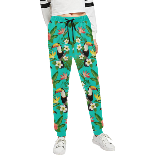 Tropical Summer Toucan Pattern Unisex All Over Print Sweatpants (Model L11)