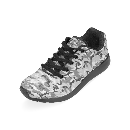 Woodland Urban City Black/Gray Camouflage Men’s Running Shoes (Model 020)