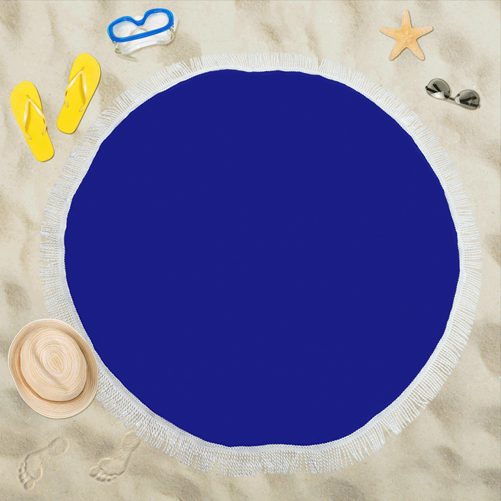 color navy Circular Beach Shawl 59"x 59"