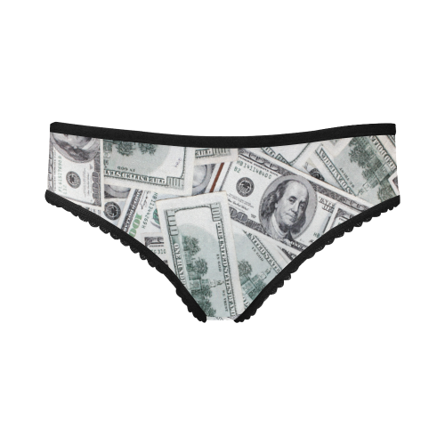 Cash Money / Hundred Dollar Bills Women's All Over Print Girl Briefs (Model L14)