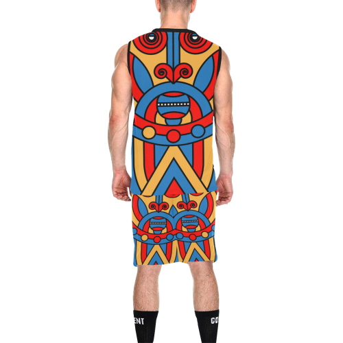 Aztec Maasai Lion Tribal All Over Print Basketball Uniform