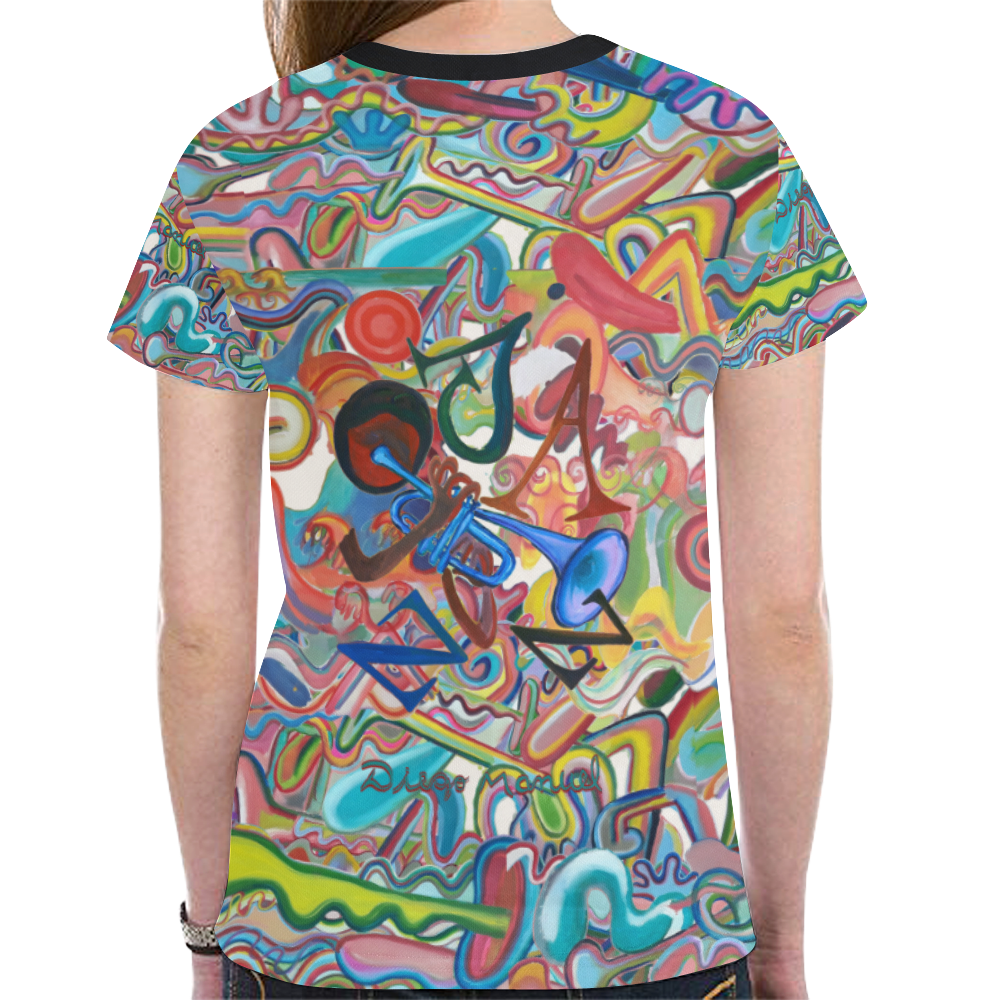 jazz-y-graffiti New All Over Print T-shirt for Women (Model T45)