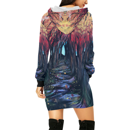 Autumn Day All Over Print Hoodie Mini Dress (Model H27)