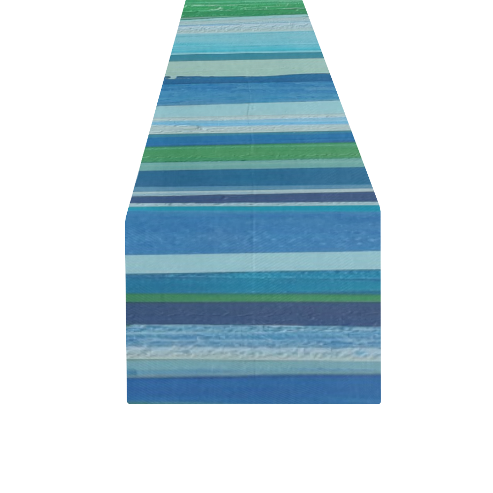painted stripe Table Runner 16x72 inch