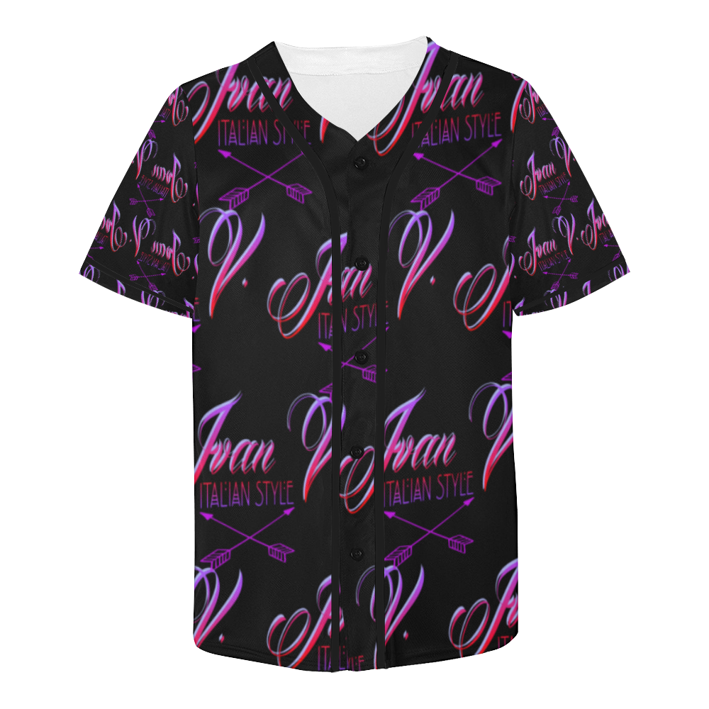 Ivan Venerucci Italian Style brand All Over Print Baseball Jersey for Men (Model T50)