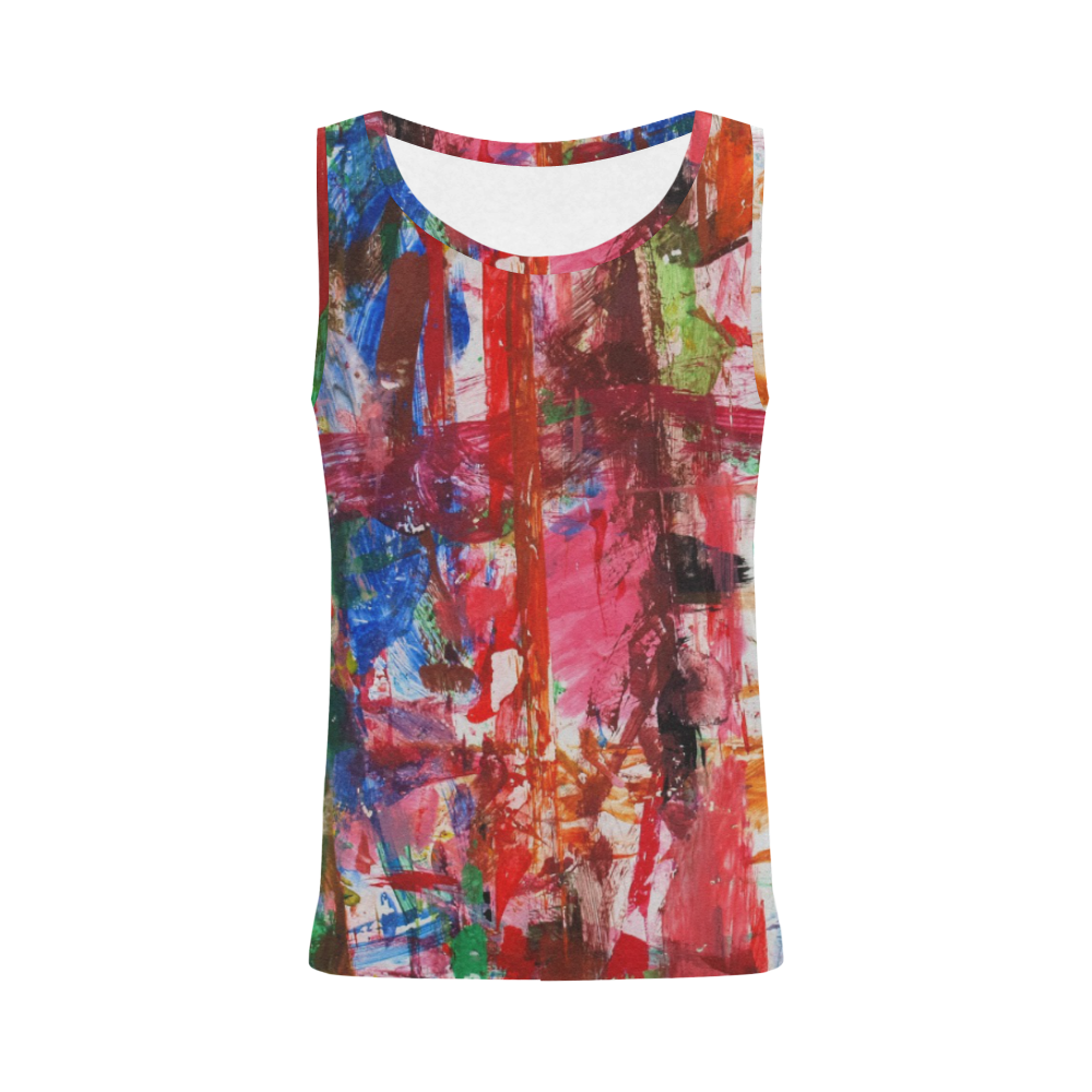Paint on a white background All Over Print Tank Top for Women (Model T43)