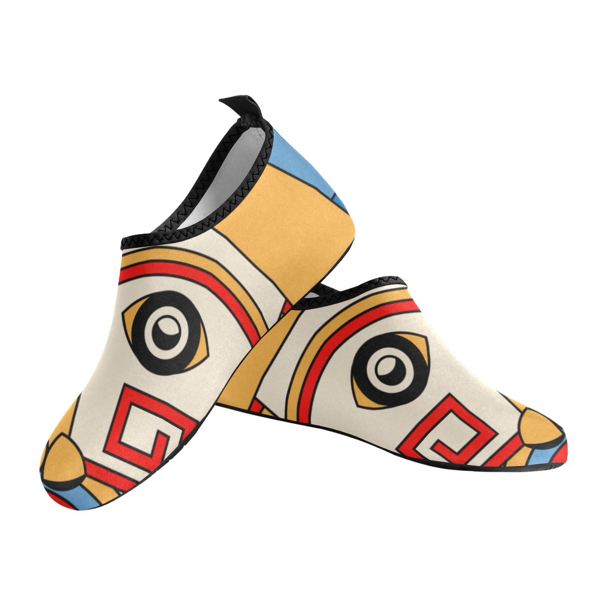 Aztec Religion Tribal Kids' Slip-On Water Shoes (Model 056)