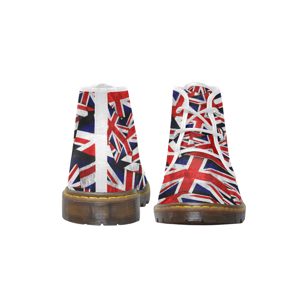 Union Jack British UK Flag Men's Canvas Chukka Boots (Model 2402-1)