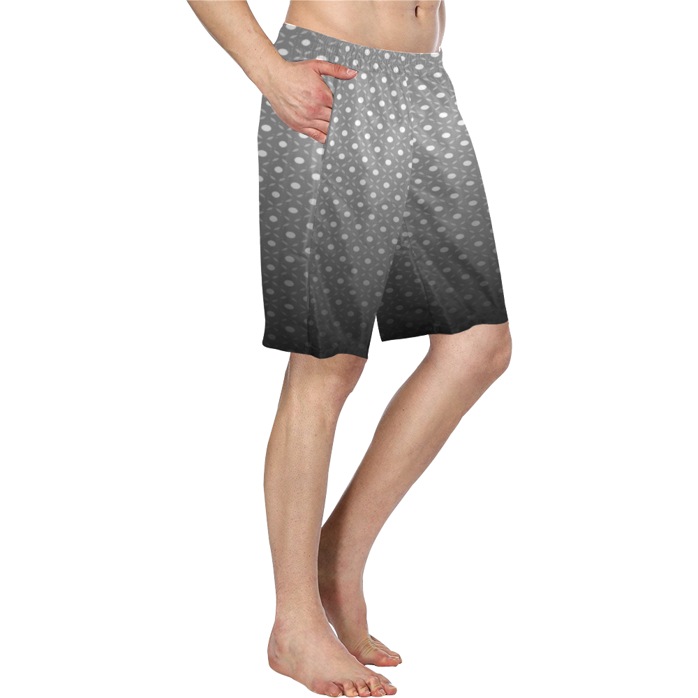 Gray Polkadot Men's Swim Trunk (Model L21)