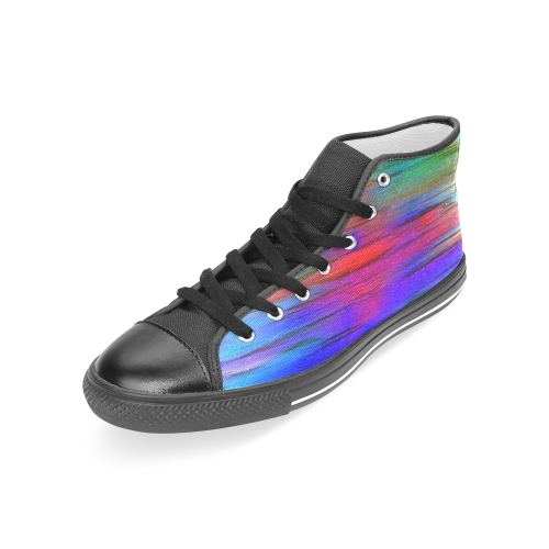 noisy gradient 1 by JamColors Women's Classic High Top Canvas Shoes (Model 017)