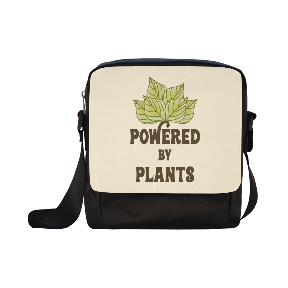 Powered by Plants (vegan) Crossbody Nylon Bags (Model 1633)