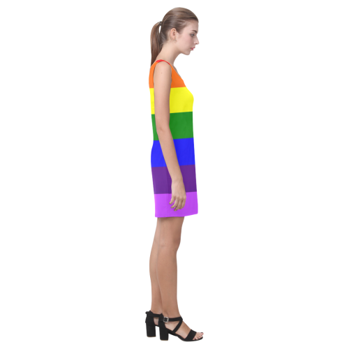 Rainbow Flag (Gay Pride - LGBTQIA+) Medea Vest Dress (Model D06)