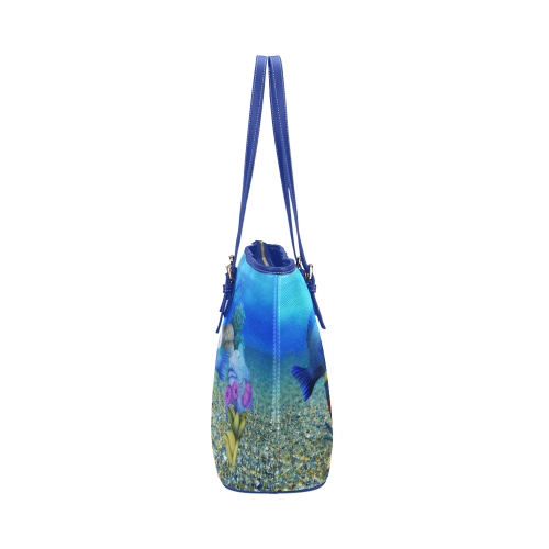 The Singing Fish Leather Tote Bag/Large (Model 1651)
