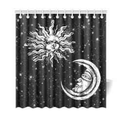 Mystic  Moon and Sun Shower Curtain 69"x72"