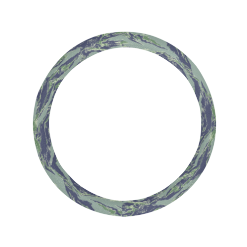 Jungle Tiger Stripe Green Camouflage Steering Wheel Cover with Anti-Slip Insert