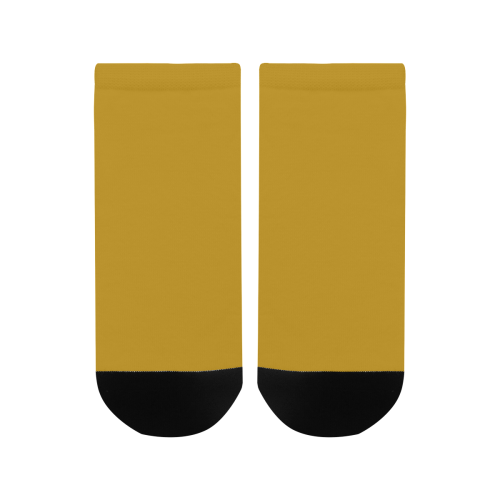 color dark goldenrod Men's Ankle Socks