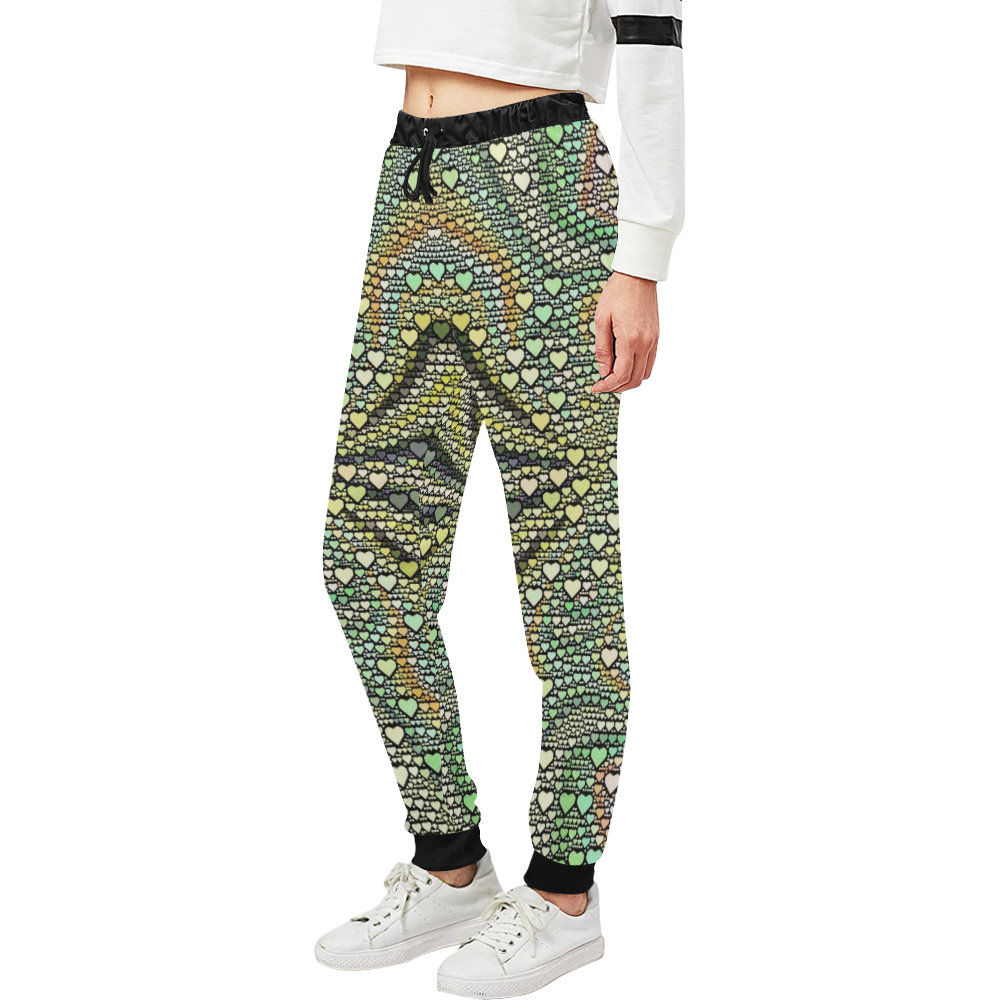 hearts everywhere E  by JamColors Unisex All Over Print Sweatpants (Model L11)
