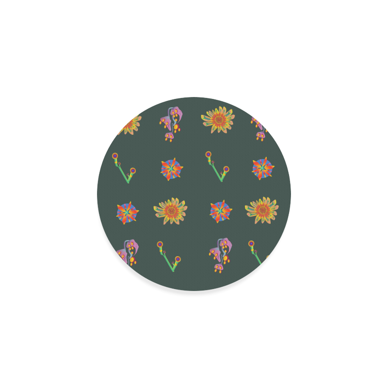 Super Tropical Floral 8 Round Coaster