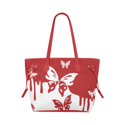 Animals Nature - Splashes Tattoos with Butterflies Clover Canvas Tote Bag (Model 1661)