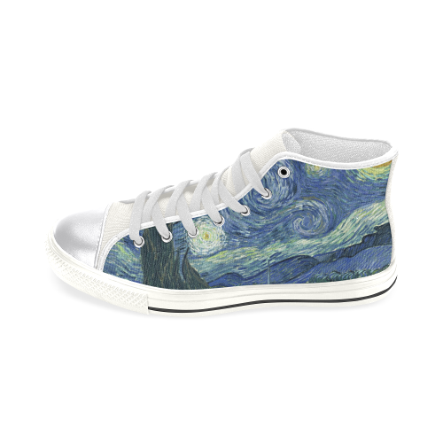 Starry Night Canvas High Tops Women's Classic High Top Canvas Shoes (Model 017)